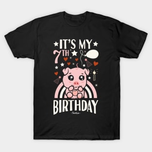 It's My 7th Birthday Pig T-Shirt